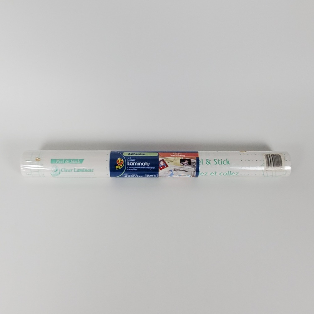 Duck Brand Clear Laminate Peel & Stick Adhesive 18 in x 24 ft 36 sq ft Roll
